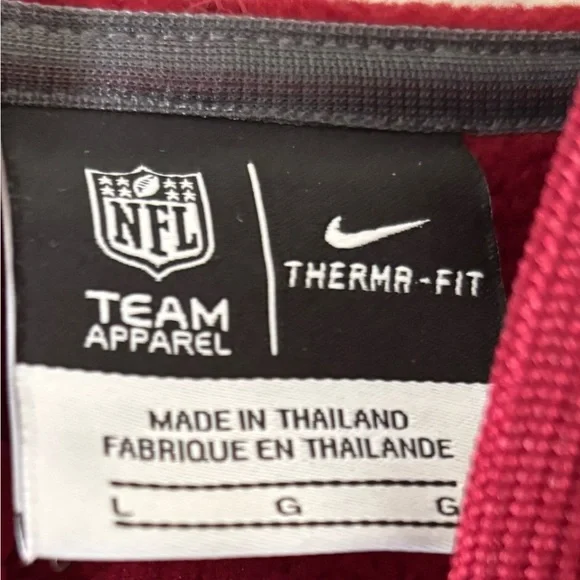NFL Nike therma-Fit Redskins hoodie zip up front jacket. Youth size large EUC - Picture 3 of 4